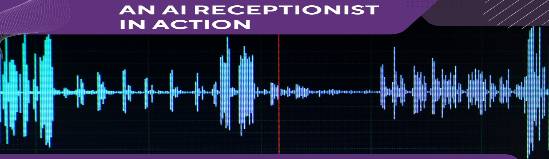 dynamic AI receptionist, cheerful expression, managing operations, photorealistic, high-tech reception desk with holographic screens, highly detailed, virtual assistants in action, 5k resolution, cobalt blue, indirect lighting, shot with a 50mm lens.